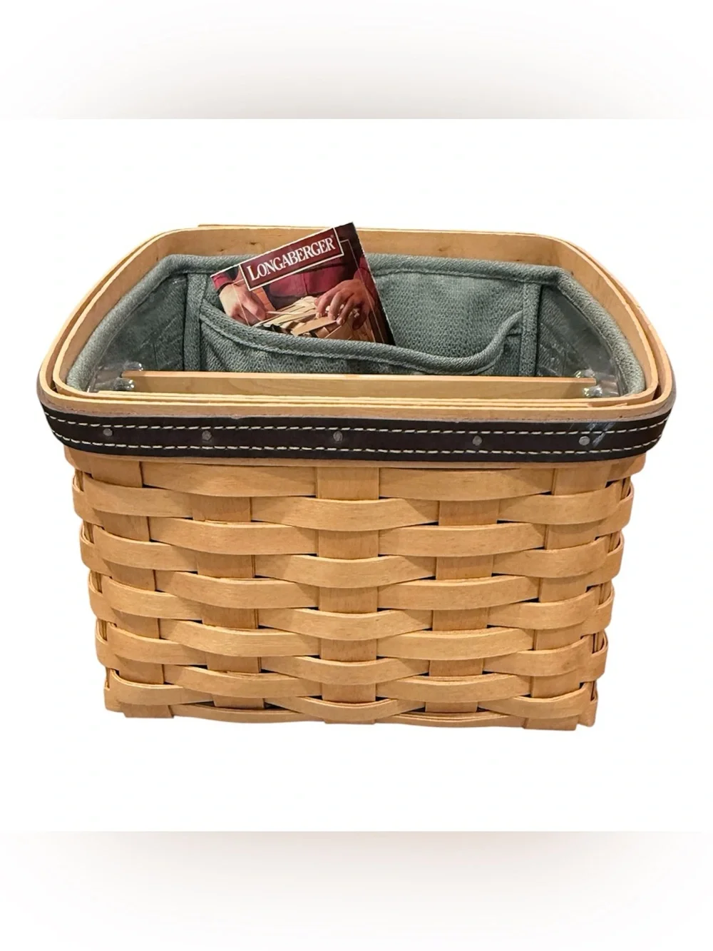 3 Longaberger Collection handcrafted wood baskets